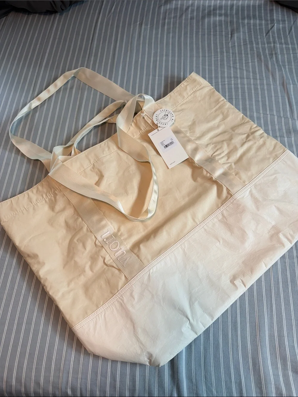 lululemon athletica Cream Canvas Oversized Tote